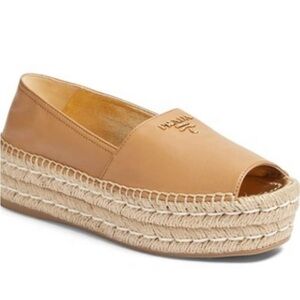Prada peep toe espadrilles!